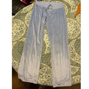 Aerie Real Good Velour Flare Sweatpants Light Blue Wide Leg Lounge Pants Medium